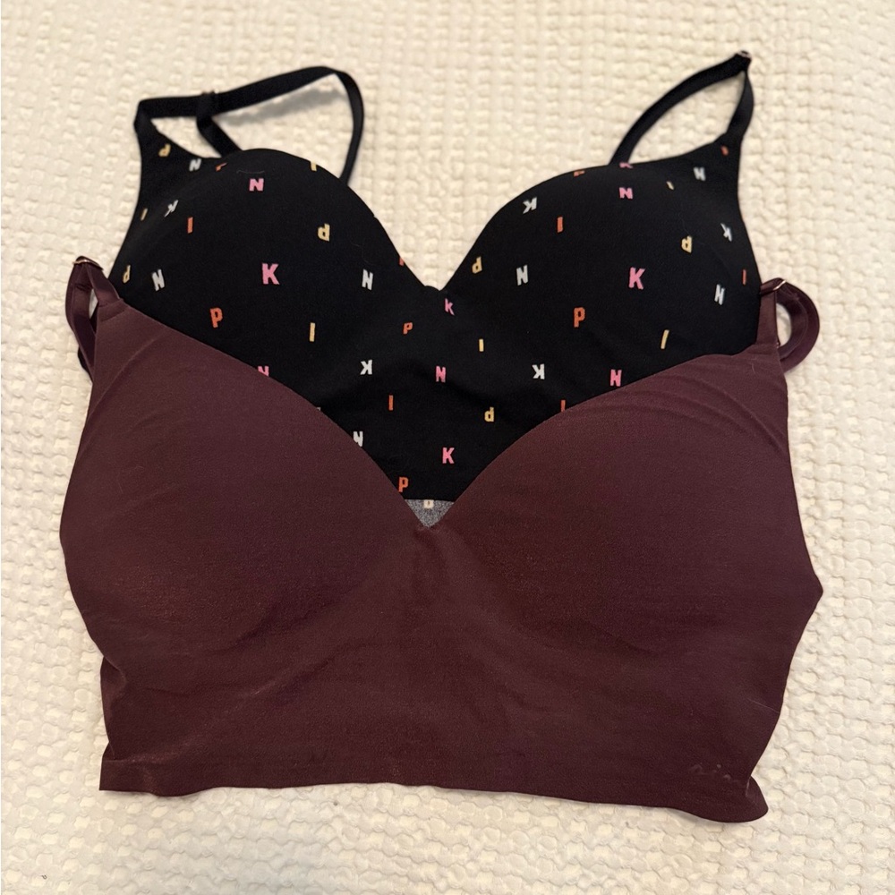 Lot of 2 PINK lounge bras size S